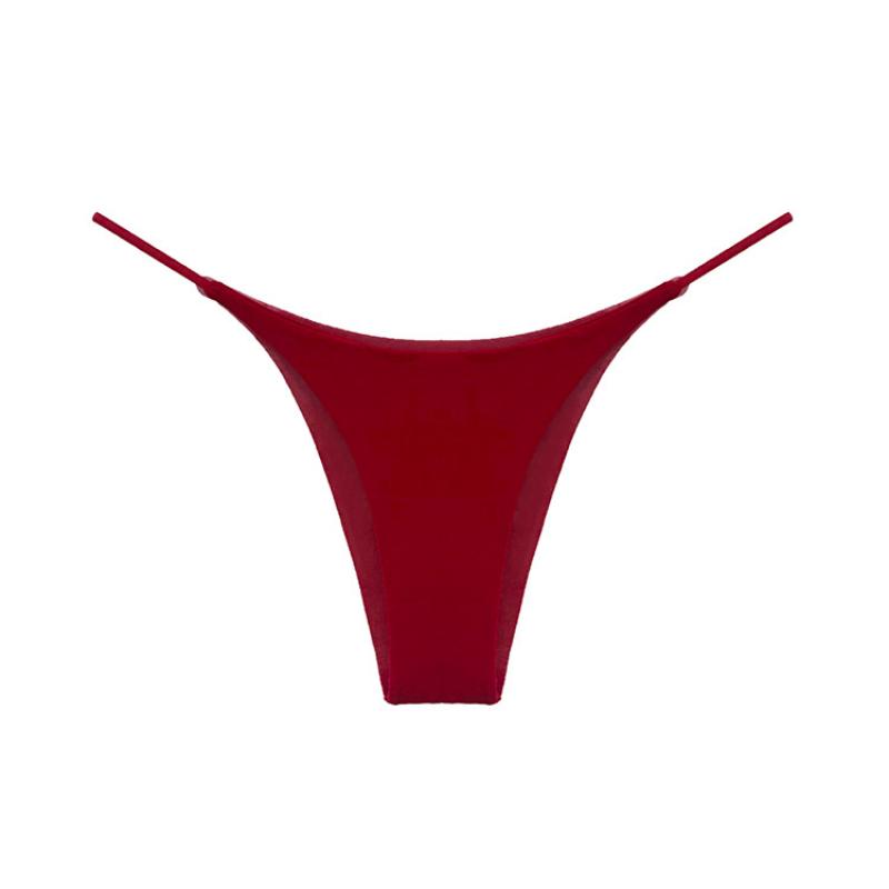 Double Layer Thin Belt Sexy Half Wrap Buttocks Pants Low Waisted Pure Cotton Women's T-shaped Underwear