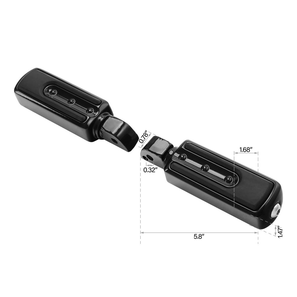 HUILI-JPHOME Rear Passenger Foot Pegs Male Pegs for Harley Softail 2018 and later