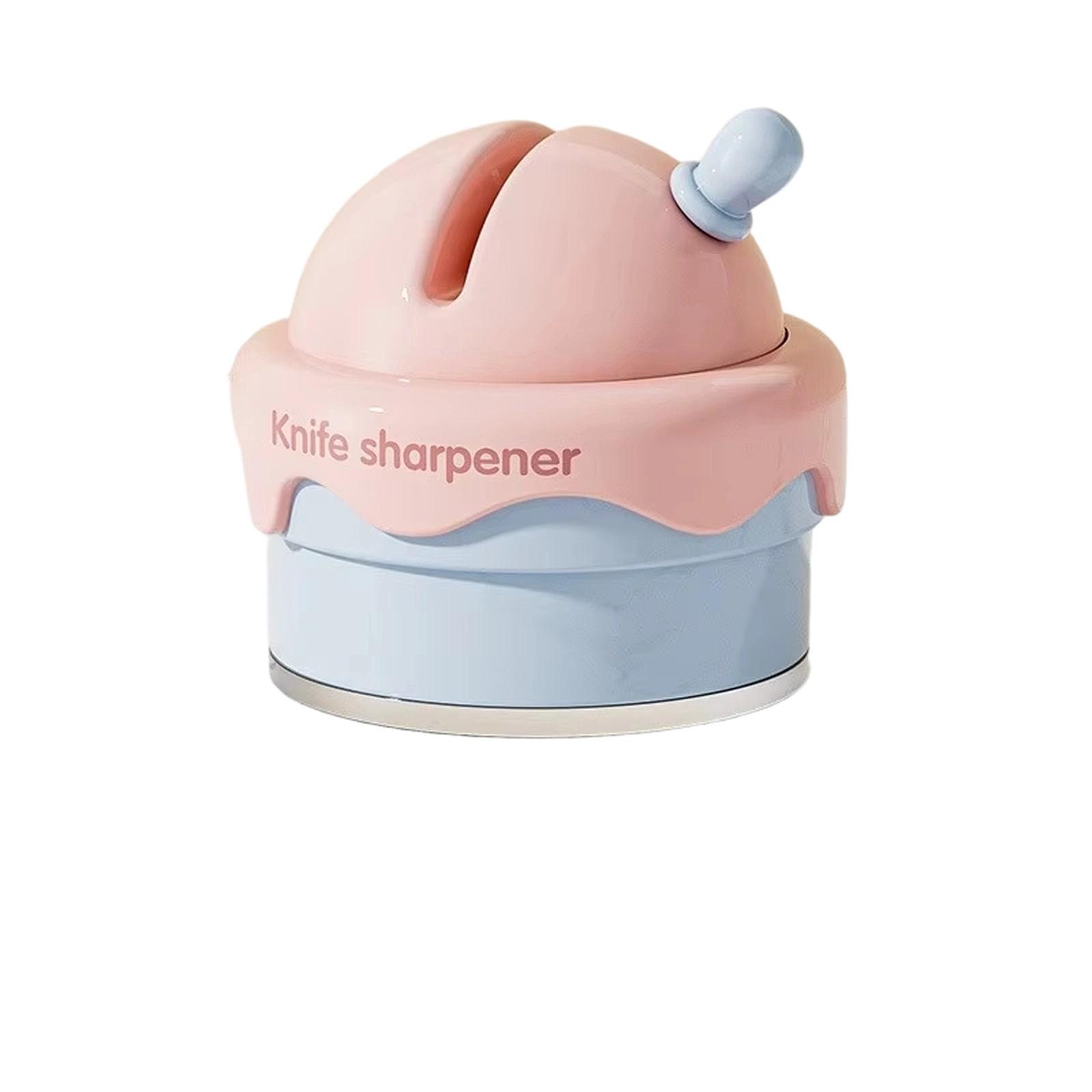 

Ice Cream Suction Cup Knife Sharpener Kitchen Tool Professional Fast Knife Sharpening Device for Household Use with Stable Base and Easy Operation one size розовый