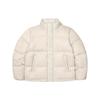 Fila FW23 Sleeve Label Solid Color Zipper Stand Collar Long Sleeve Down Jacket Unisex Outerwear White FS2DJF4101X-SAD
