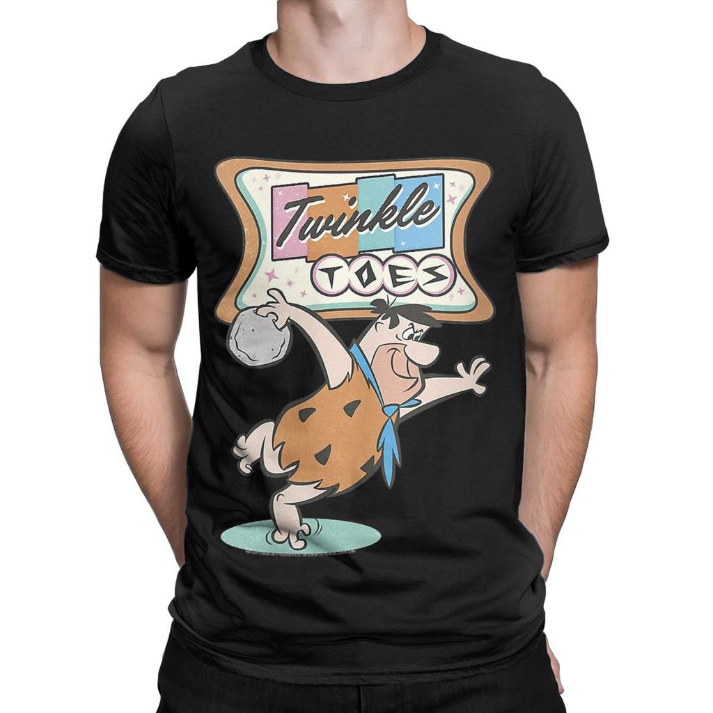 The Flintstone Twinkle Toes Bowling Alley Shirt Accessories Men Women Cotton Novelty T-shirt Short Sleeve Tops Classic