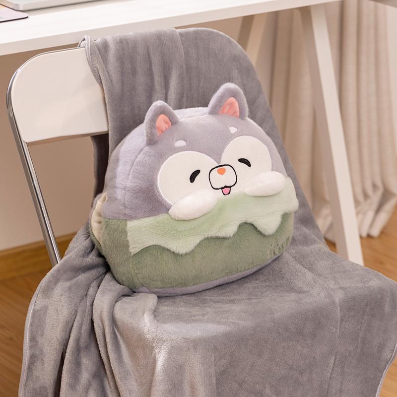Plush Pillow Anime With Removable Blanket For Home Office Couch Gift Cushion