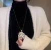 Crystal Pendant Sweater Necklace - Fashionable and Atmospheric Design