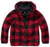 Jacket Brandit Teddyfleecejacket Hood 1-St Red Black