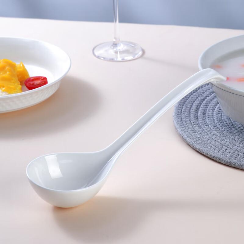 Grote Keramische Soeplepel, Rijstlepel, Tafellepel, Bone China, voor Thuis En Hotelgebruik, Puur Wit Henry Grote Opscheplepel, 1 Delige Set