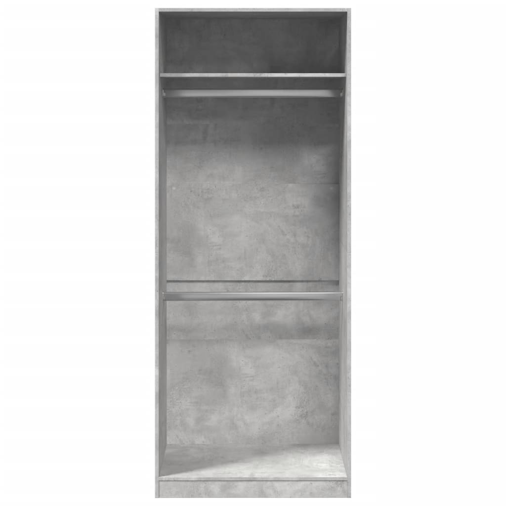 Wardrobe Concrete Grey 80 x 50 x 200 cm Engineered Wood