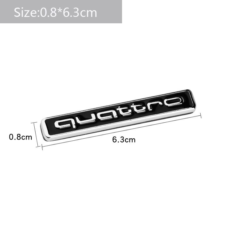 2026 Car Styling Logo Metal Sticker Body Trunk Decal For Audi Quattro A3 A4 A6 A5 Q5 A1 Q7 Q3 TT S1 RS3 RS4 S3 S4 RS5 RS6 RS7 S5 S6