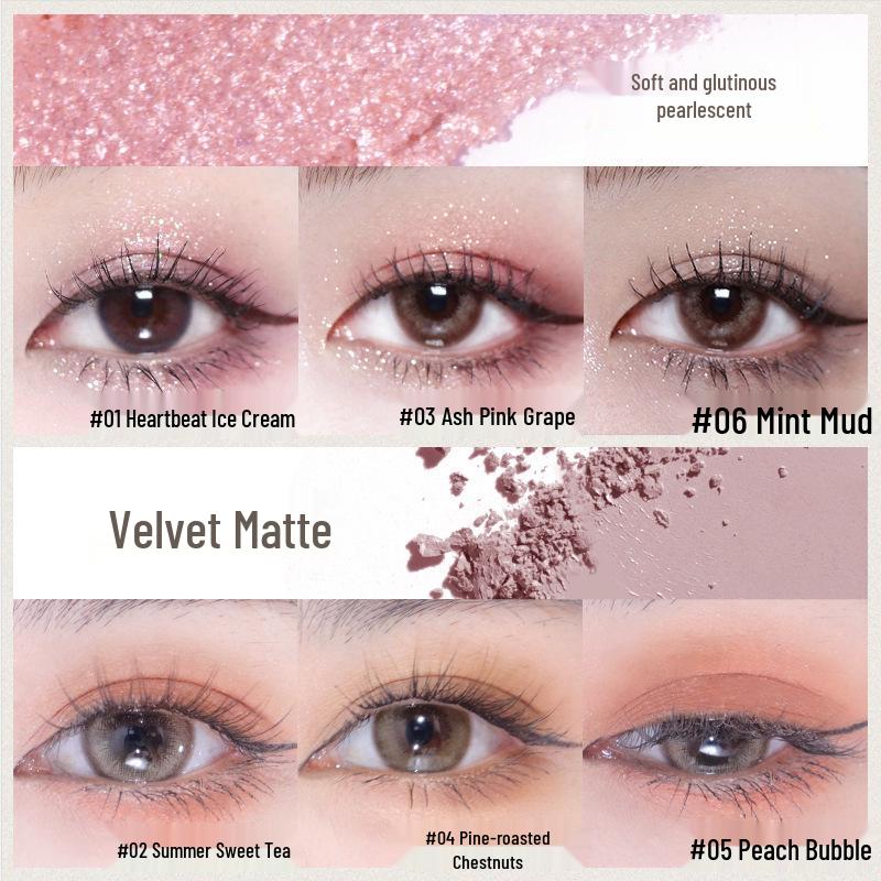 NOVO5834 Micro Dream Matte & Shimmer Two-Color Pigmented Eyeshadow Palette - Long-Lasting Daily Makeup.