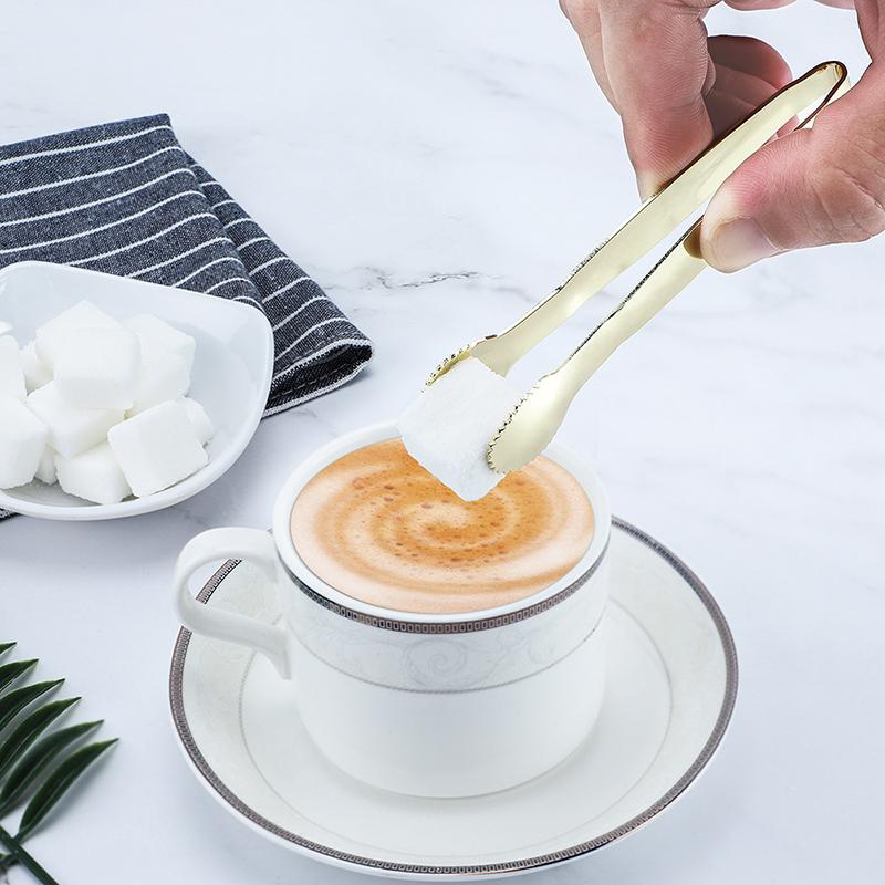Coffee Sugar Clip Stainless Steel Anti-Skid Tong Ice Palm Shape Food Cake Clamp Kitchen Gadgets Bar Buffet Tools Tweezer