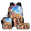 15 Inch One Piece 3-in-1 Backpack Set Unisex for Boys and Girls Age 6-10, Light Weight School Kit with Lunch Bag & Pencil Case