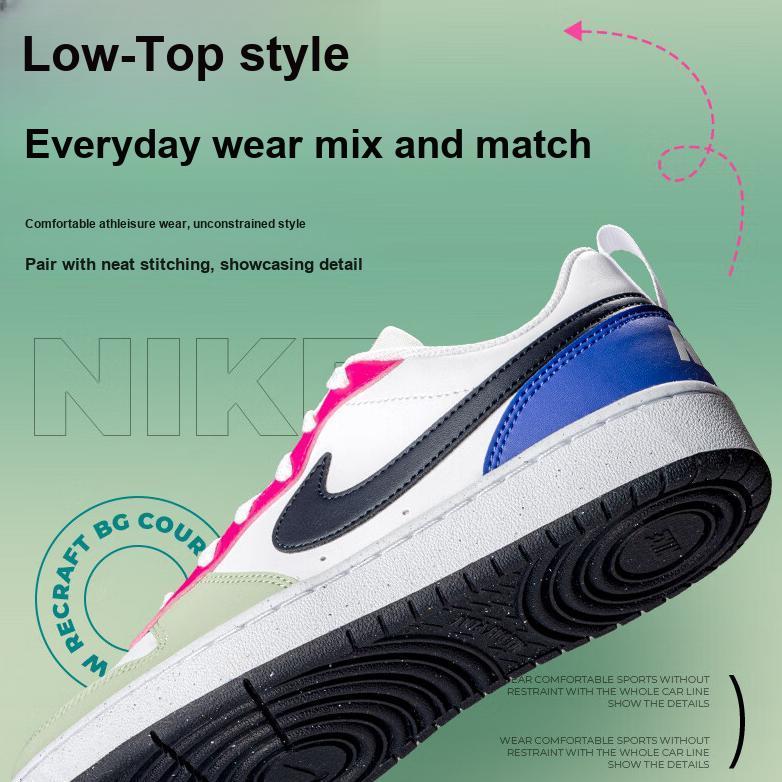 Nike Court Borough Low Recraft GS Honingdauw Roze Ultramarijn Kinder Sneakers Multi-Kleur Wit Felroze DV5456-108