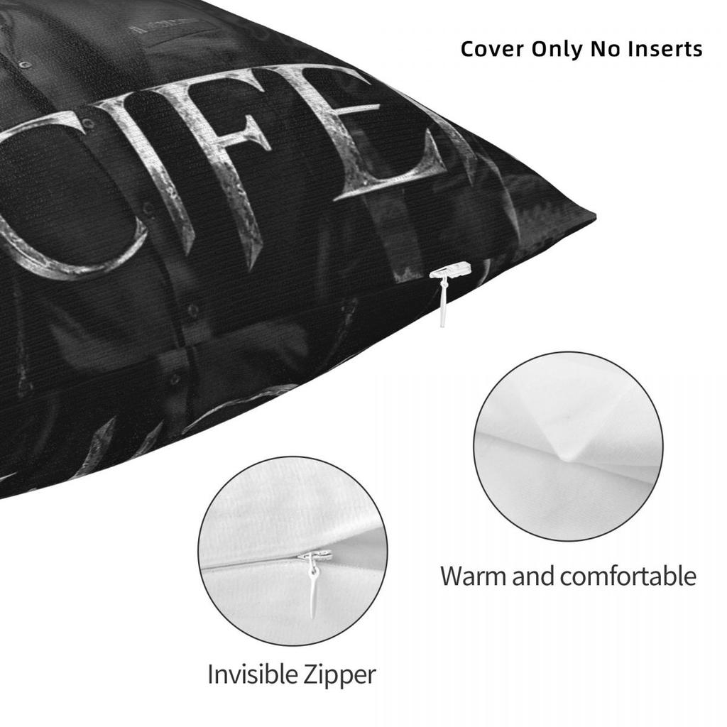 Lucifer Morningstar Square Pillowcase Polyester Linen Velvet Printed Zip Decor Throw Pillow Case Sofa Seater Cushion Cover 18"