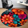 1PC Floral Pattern Chair Carpet for Office, Indoor Non-Slip Washable Carpet, Soft Comfortable Mat For Office Room yy250930322