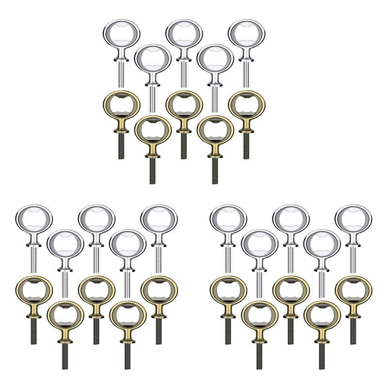A84X-30Pcs Bottle Opener Blank DIY Beer Bottle Opener Stainless Steel Flat Bottle Opener Inserts Kit Beer Opener Hardware