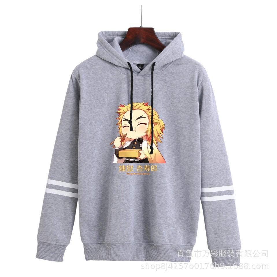 Japan Demon Slayer Kyojuro Related Hoodie Unisex Couple Printed Sweatshirt 0039