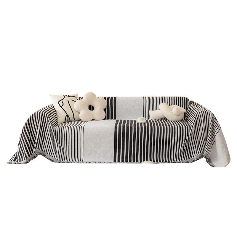 Nordic Tassel Throw Blanket Four Season Sofa Cover Dust Anti-cat Scratch Protection Cover Sofa Blanket Carpet Travel Rug Tassels