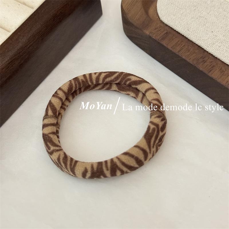 Elastico per Capelli a Coda di Cavallo con Stampa Leopardo ad Alta Elasticità - Fascia Resistente Senza Cuciture per Donne