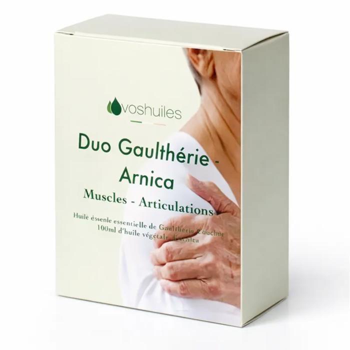 Kit duo - huile essentielle de gaulthérie couchée 10ml et huile végétale de fleurs d'arnica 100ml