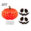 Decorative Paper Crafts Halloween Honeycomb Ornament, Pumpkin Spider Hanging Indoor Props Decoration for Home Office Classroom Holiday Party Supplies
