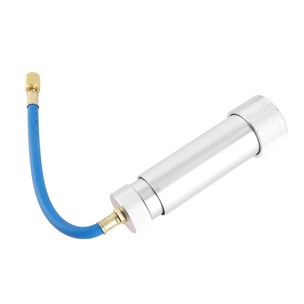 AC Oil and Dye Injector Refrigerant Tool 2oz Hand Turn AC Oil Injection Tool with Adapter for Home Automotive HVAC System