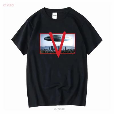 T-shirt Visiteurs V Mothership Années 1980 Rétro Science-Fiction NBC 1983 Aliens Manches Longues ou Courtes Vintage Lavé Graphique Décontracté Unisexe
