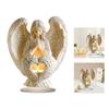 White Angel With Heart Design 2D Flat Acrylic Sculpture Tabletop Decoration Ornament For Christmas Home Blessing Gift