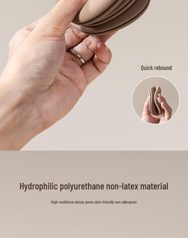 Original Artist Dual-Use Powder Puff: Expands When Wet, Non-Absorbent, Even Application for Concealer