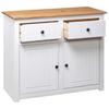 Sideboard White 93 x 40 x 80 cm Pine Wood Panama