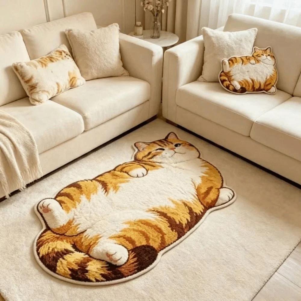 Cute Animal Shaped Door Mat Non-Slip Soft Absorbent Rug for Entryway Bathroom Bedroom Home Decor