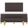 Boxspring bed with headboard Dark Brown 200 x 160 cm Fabric