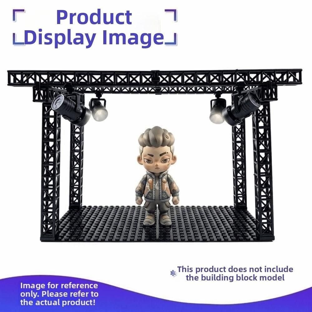 Black Framework Building Block Stage Colorful Spotlight Mini Stage Truss Miniature Stage Display