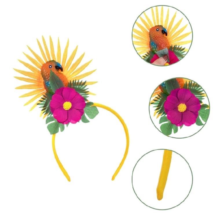 Light weight Electronic Flower Headbands Parrots Festival Celebration Hairband for Special Occasion