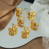 European and American Special-Interest Design Twisted Pleated Croissant Earrings Personality Fashion Trendy Irregular
