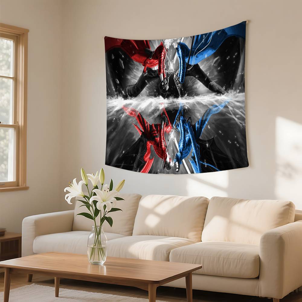 DDevil May Cry Tapestry Wall Hanging Tapestry Art Deco Blanket Curtain Hanging At Home Bedroom Living Room Decor