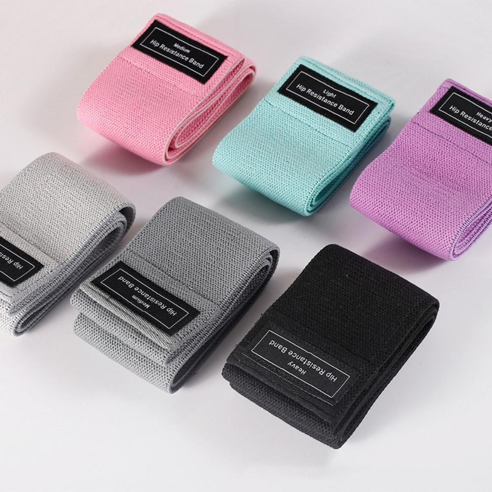 Squat hip resistance band Polyester cotton yoga body tension band indoor fitness hip lifting ring elastic band