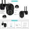 A8 All-Black PTZ Dome Camera: Outdoor Wireless WiFi Surveillance with Remote Monitoring