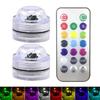 2/4pcs Remote Control Car LED Interior Ambient Light Colorful Adhesive Decoration for Auto Roof Foot Atmosphere Lamp
