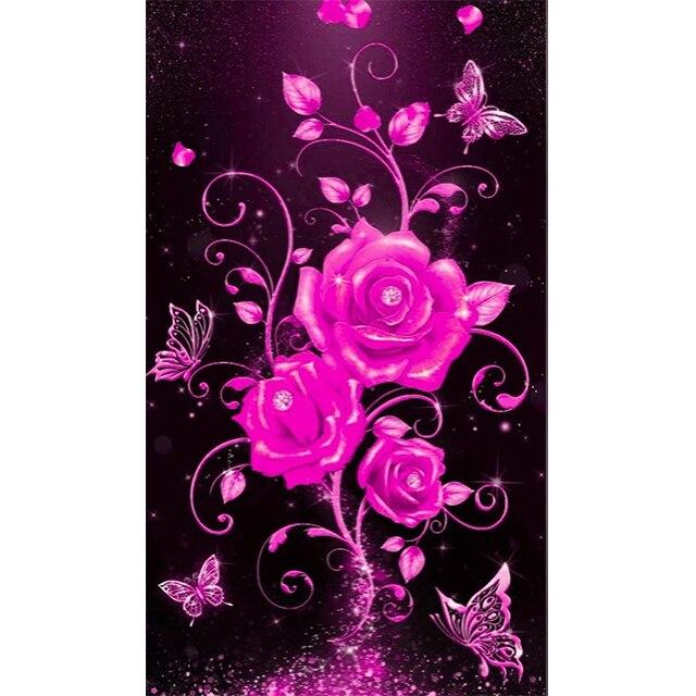 Fantasy Gothic Lebka Květina Diamantový obraz Holubice Růže Plná Diamantová výšivka Kutilská sada křížkového stehu Mosaic kamínky Q389