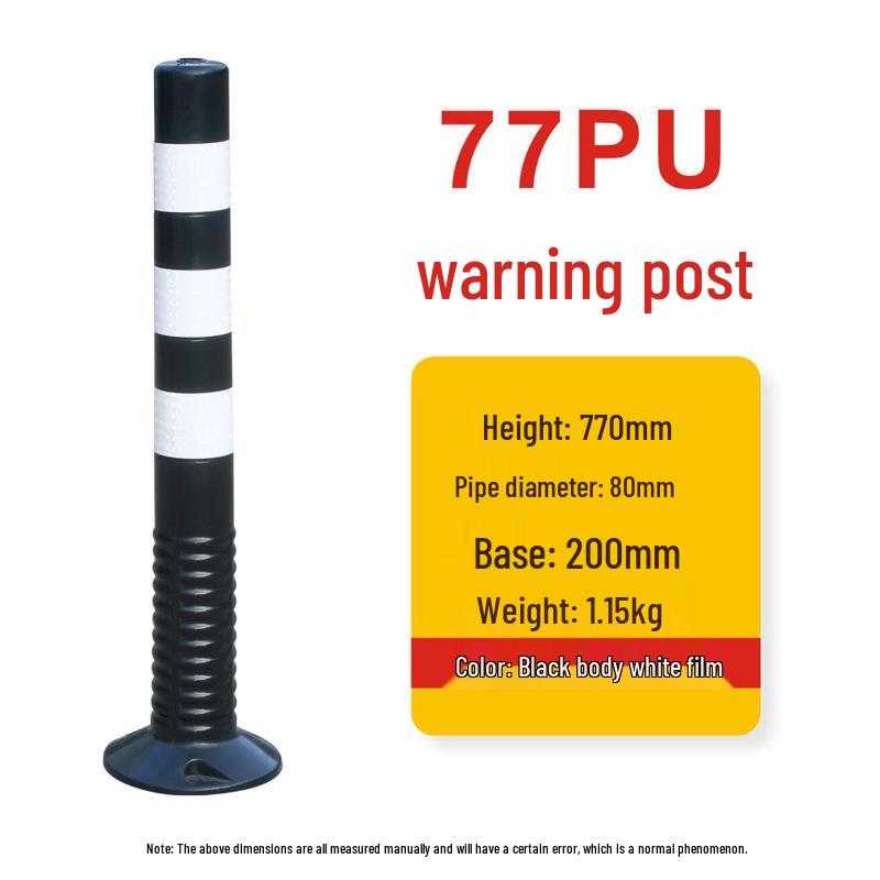 Reflective Elastic Traffic Bollard: PU Anti-Collision Post & Rubber Road Barrier