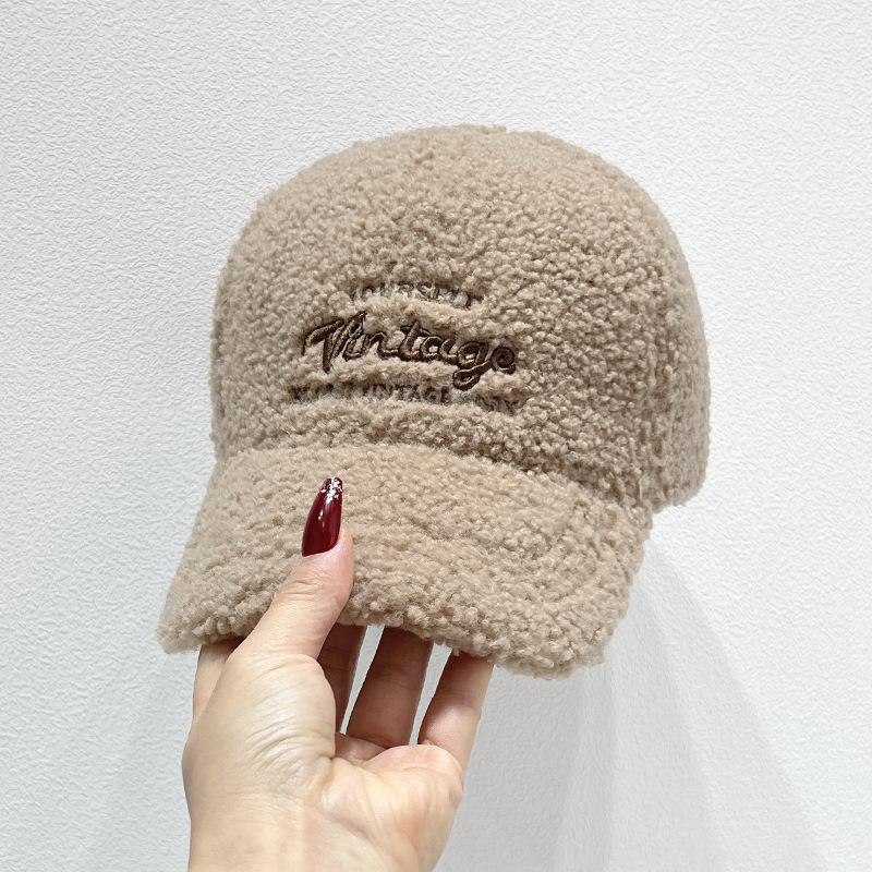 Embroidery Warm Winter Baseball Cap for Men and Women, 100% Polyester, Adjustable Thanksgiving Occasion Outdoor Travel Hat with Soft Lamb