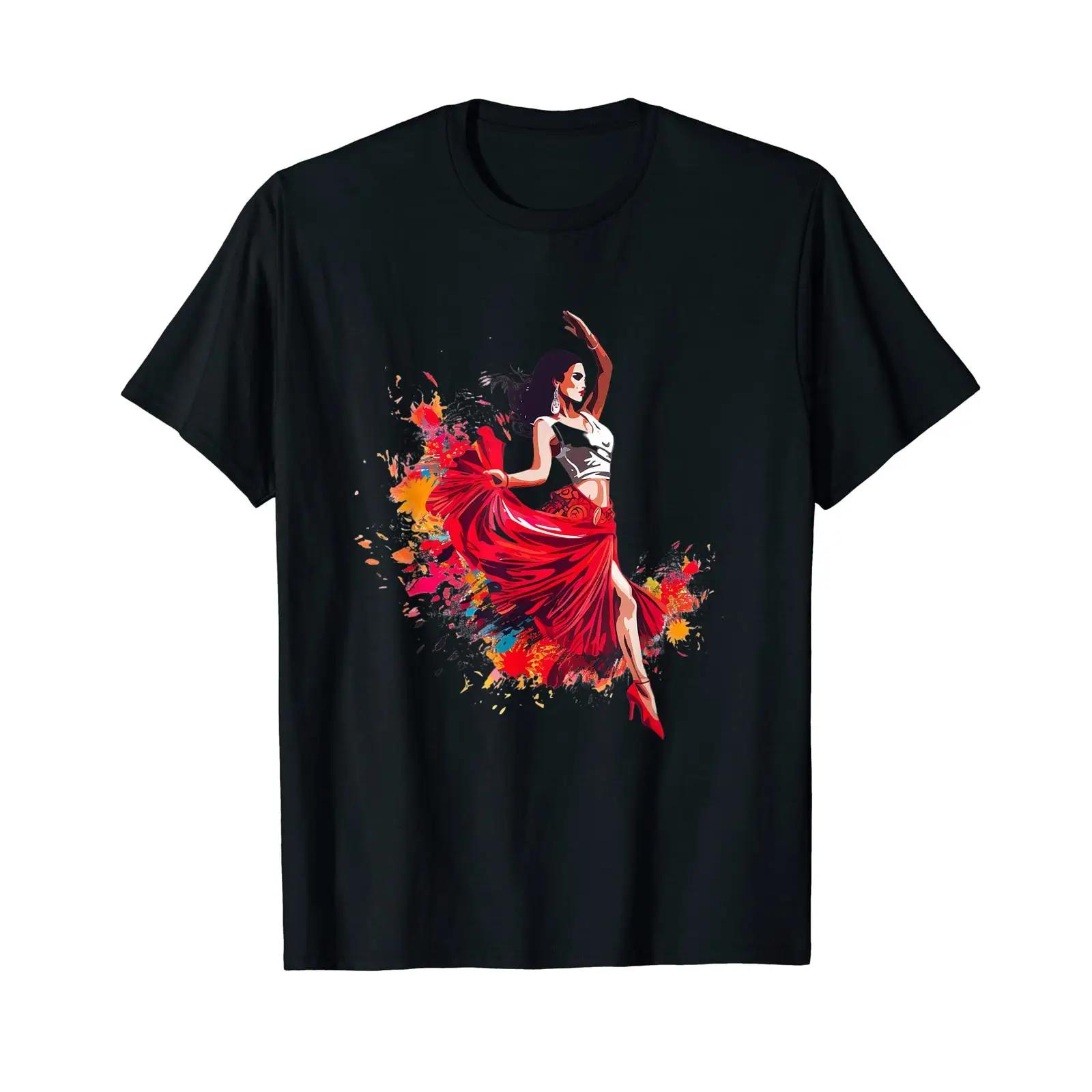 

Flamenco Dance Andalusia Spanish T Shirt black S vintage Washed Unisex Top For Everyday Wear Stretched Soft Versatile S разноцветный