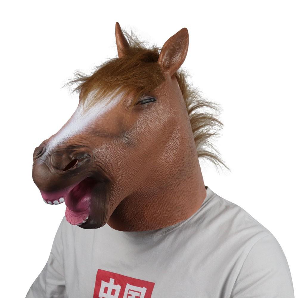 Smiley Pferdekopfmaske, Parodie Latexmaske