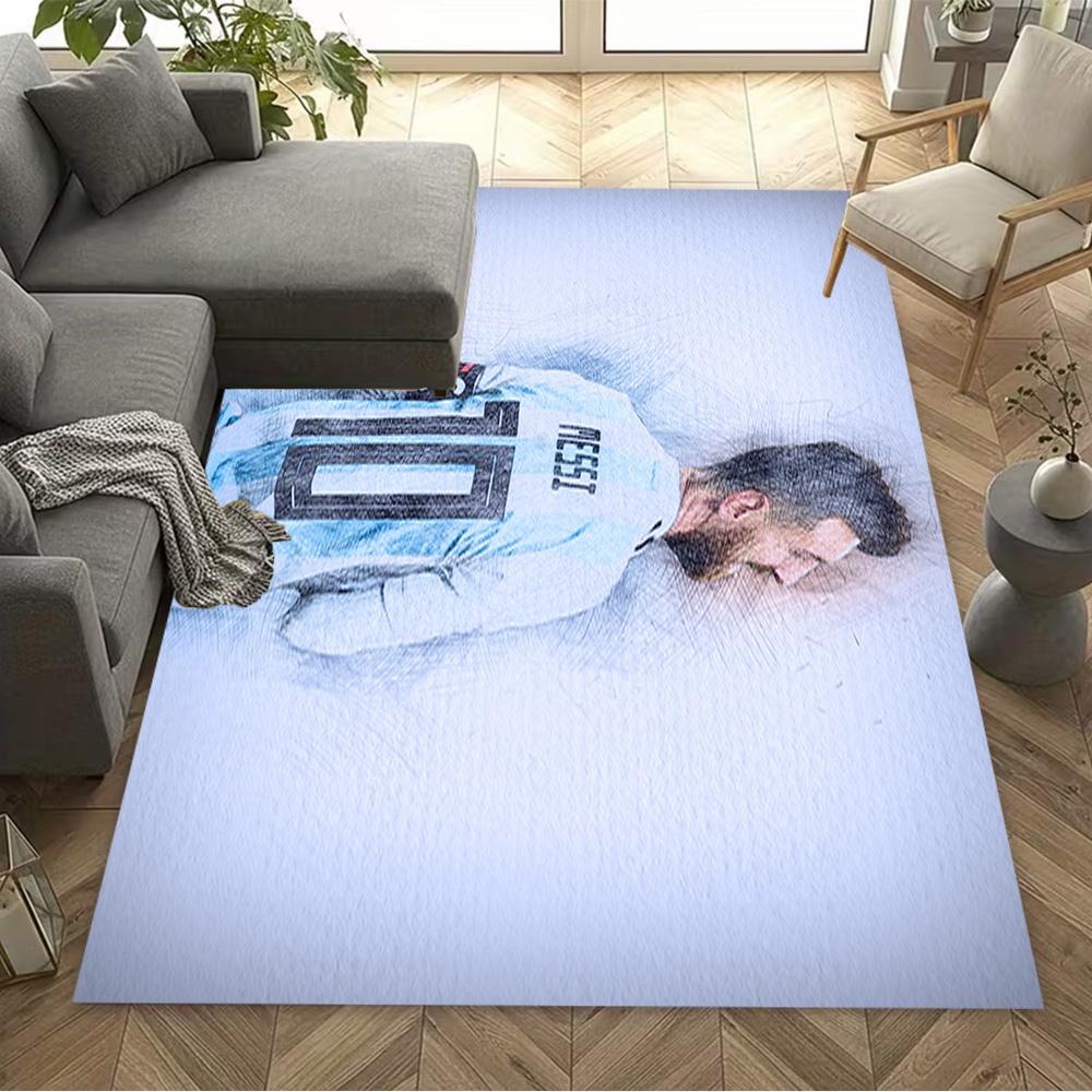 Electric Soccer Legend Carpet Suitable for Playrooms Kitchen Hallway Study room Antislip Carpet Decorate Offices Gift for Festivals