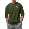Men'S Round Neck Three-Quarters Sleeve Top Casual Fashion T-Shirt