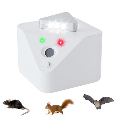 HUAJUN Ultradźwiękowy Odstraszacz Mysz i Owadów Karaluchy Cichy Ultradźwiękowy Repelent na Myszy z Ładowaniem przez USB Światło Stroboskopowe dla Biały Odstraszacz, Nietoksyczny,