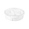 Divided Serving Round/Square Fruit Tray Dry Fruit Snack Plate Container Candy Nut Vegetable Sugar Dessert Tray Hotel Party Plate