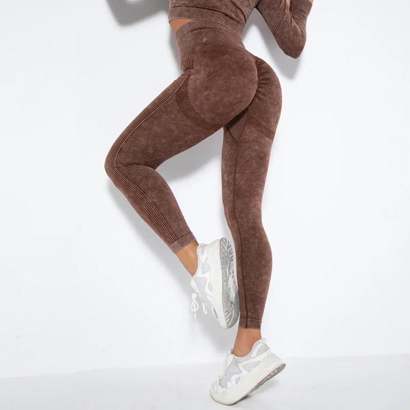 Pantaloni de yoga subțiri, solidi, fără sudură, Pantaloni de modă pentru femei, jambiere cu talie înaltă, pantaloni de yoga tricotati, pantaloni de fitness sport 30187