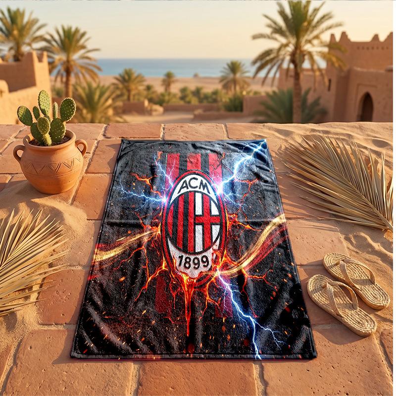 AC Milan Print Microfiber Beach Towel Quick Dry Absorbent Large Towel For Beach Swimming Travel