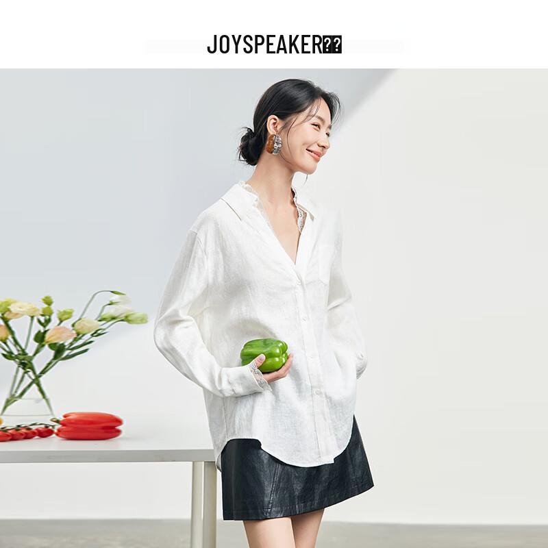 

JOY SPEAKER Women s Fashion Thin Linen Long Sleeve Shirt M