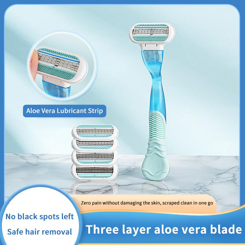 Womens Body Razor With Three Precision Floating Blades And Scratch Resistant Design Perfect For Full Body Grooming Home Travel